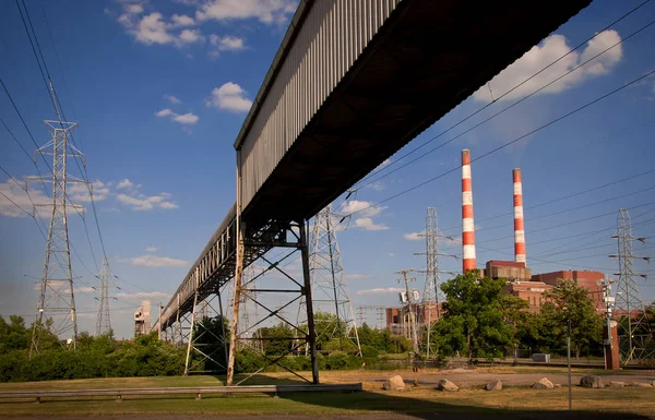 火力发电厂煤 — 图库照片