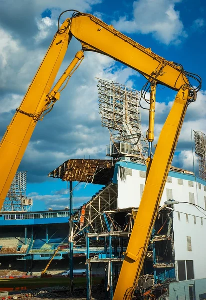 Detroitin vanhan tiikerin stadionin purku — kuvapankkivalokuva