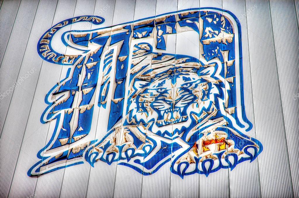 Logo sign at old tiger stadium detroit