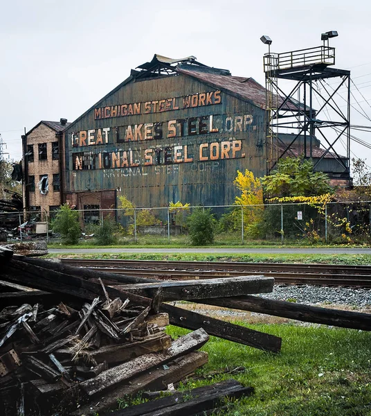 Verlaten Steelmill Midwest — Stockfoto