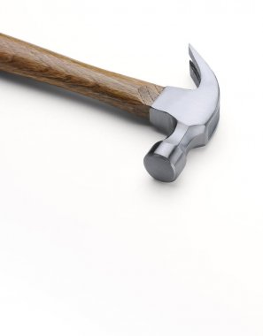 Beyaz ahşap sapı pençe çekiç