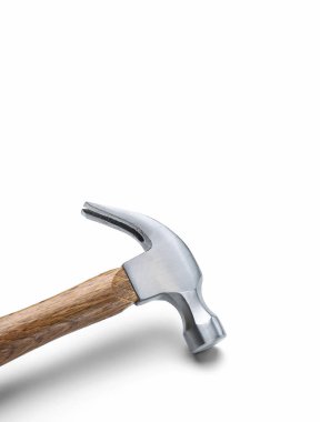 Beyaz ahşap sapı pençe çekiç