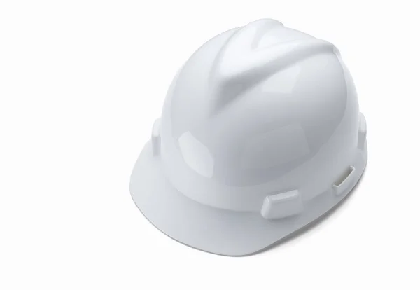 Casco de seguridad de construcción en blanco — Foto de Stock