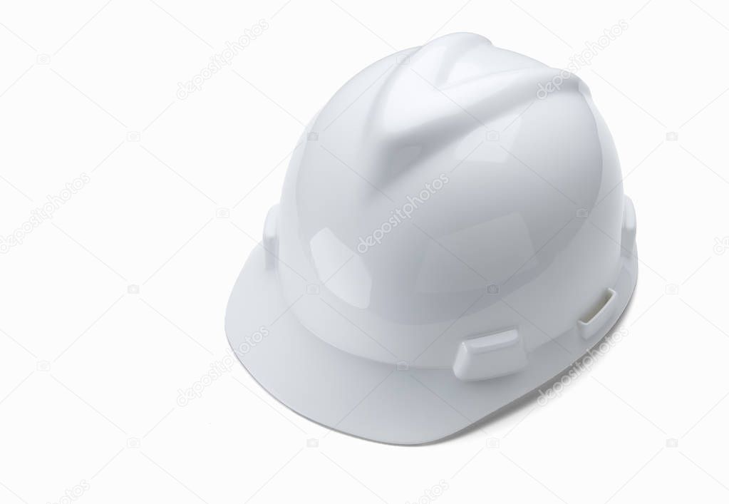 Construction Safety Helmet on White