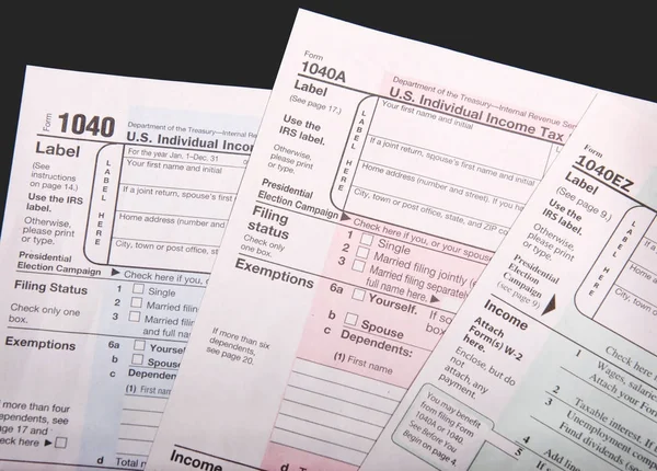 Formularios del impuesto sobre la renta — Foto de Stock