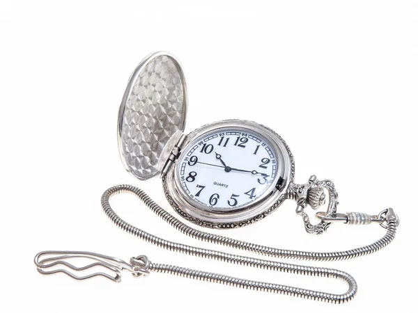 Relógio de bolso de tempo antigo para anos de outono masculinos mais velhos — Fotografia de Stock