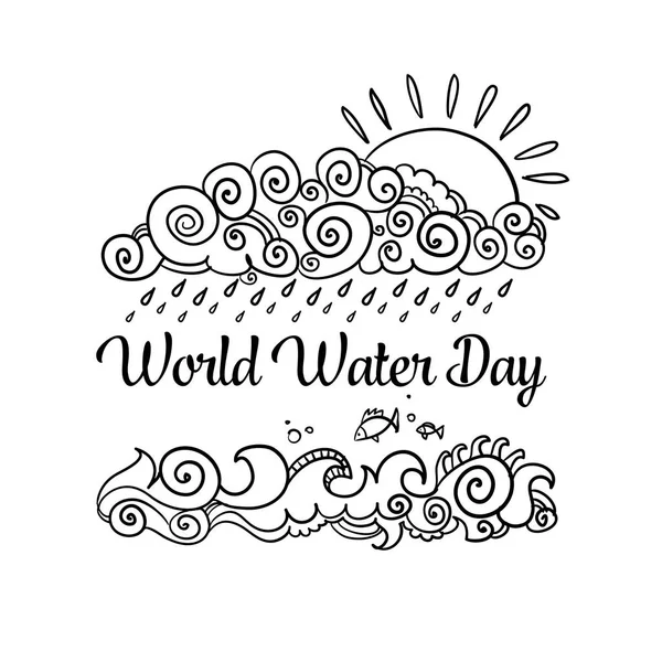 Postcard Poster Banner World Water Day — Stock Photo, Image