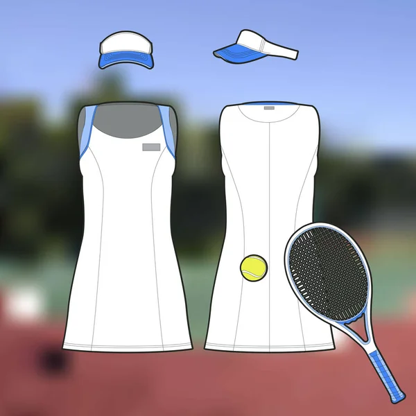 网球的专业运动形式。隔离图像. — 图库矢量图片