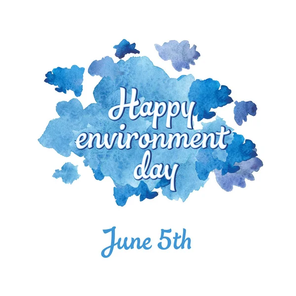 IWorld Environment Day - letitering on a background of a cloud — стоковое фото