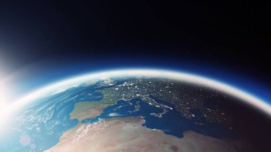 Uzayda Dünya gezegeni.