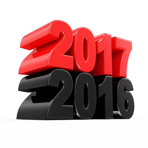 2016 and 2017 signs — Stock Photo, Image
