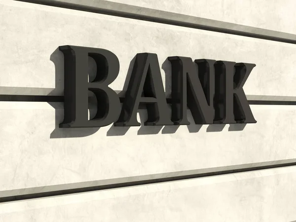 Firma bancaria en la fachada — Foto de Stock