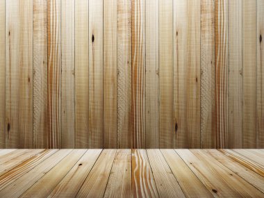 Ahşap zemin ve duvar 