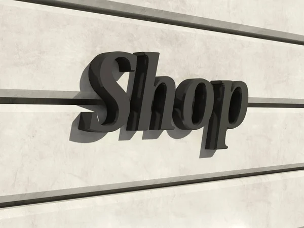 \store sign on facade — Stock Photo, Image