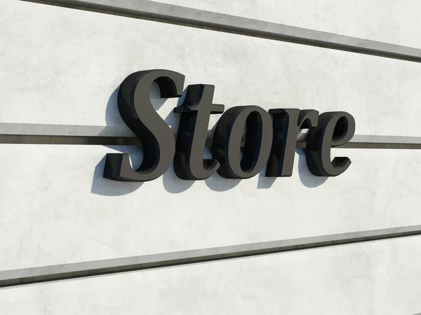 Letrero de tienda en fachada — Foto de Stock