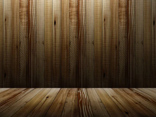 Wooden floor and wall — Stock Photo, Image