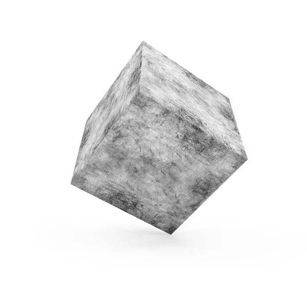 Grey concrete cube — Stock Photo, Image