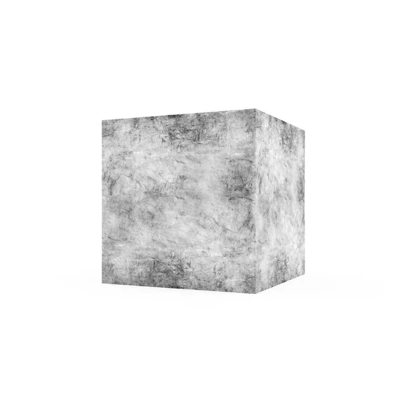 Grijze betonnen kubus — Stockfoto