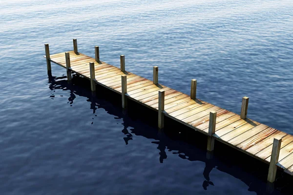 Wooden Pier in Sea — Stock Photo, Image