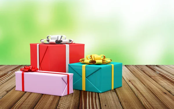 Bunte Geschenkboxen — Stockfoto