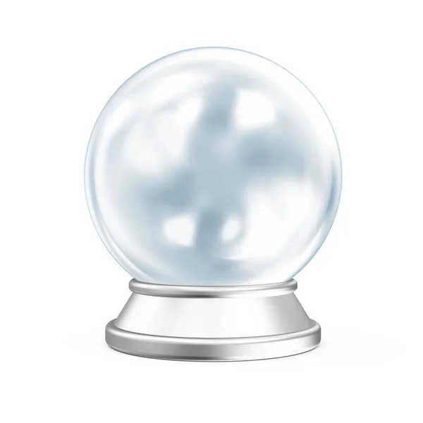 Bola de cristal con soporte de plata —  Fotos de Stock