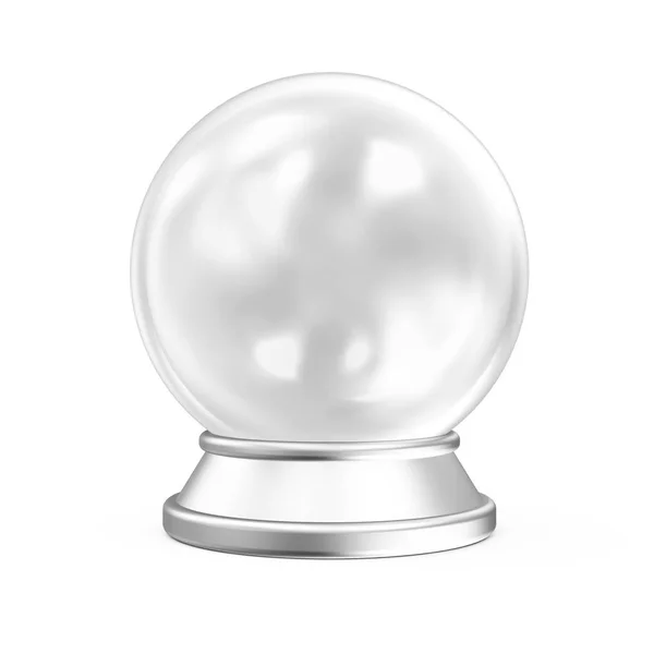Křišťálová koule s podstavcem stříbrné — Stock fotografie