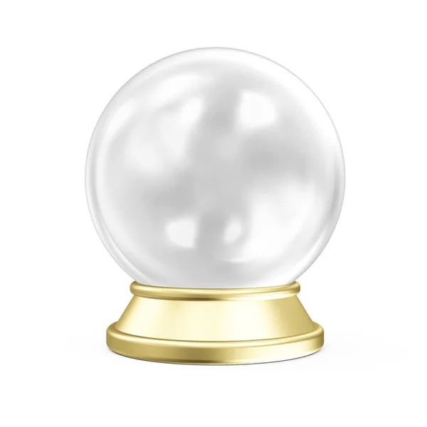 Bola de cristal com suporte dourado — Fotografia de Stock