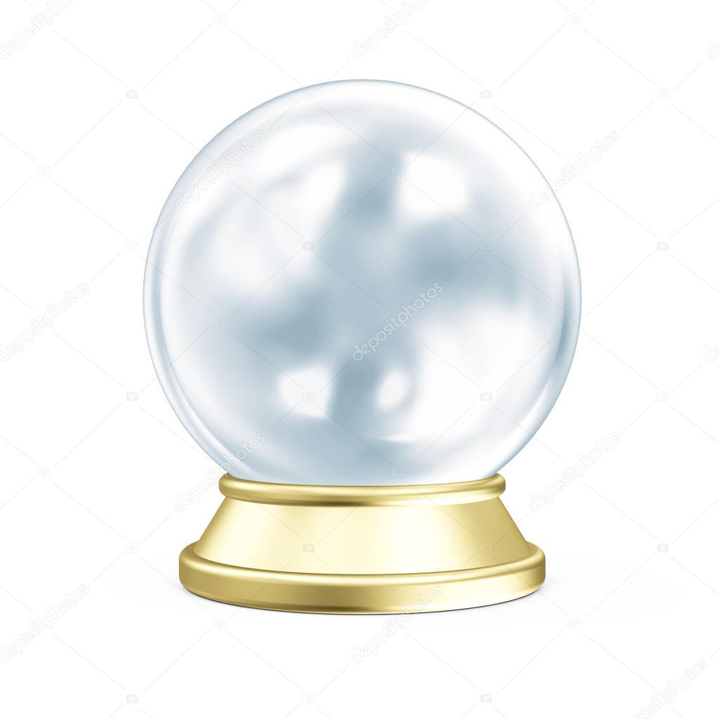 Crystal Ball with Golden Stand