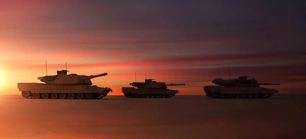 Важкі танки армійські — стокове фото