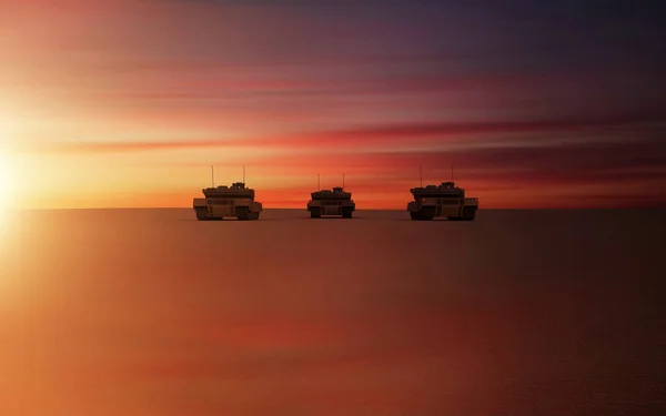 Tanques militares pesados — Fotografia de Stock