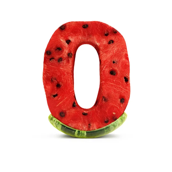 Watermelon Number 0 — Stock Photo, Image