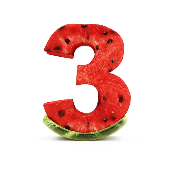 Wassermelone Nummer 3 — Stockfoto