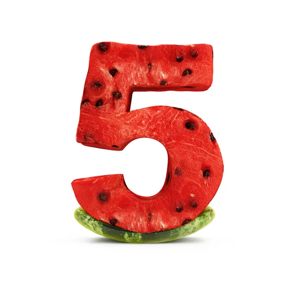Watermelon Number 5 — Stock Photo, Image