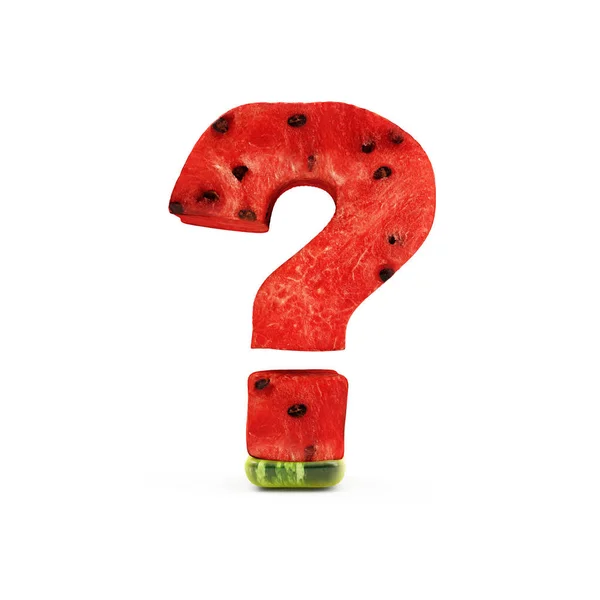 Watermelon Question Mark Symbol — Stock Photo, Image