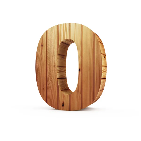 Wooden letter O of the alphabet — Stock Photo, Image