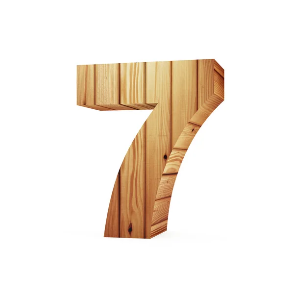 Wooden number 7 — Stock Photo, Image