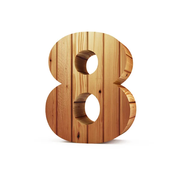 Número de madera 8 — Foto de Stock