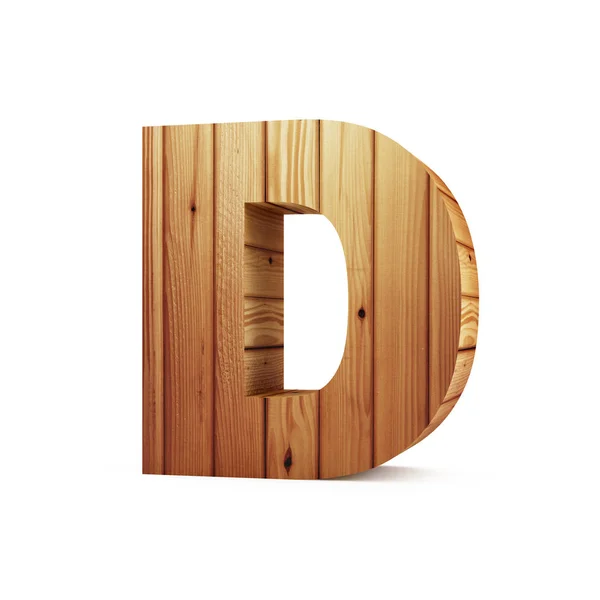 木制字母 D 的字母表 — 图库照片