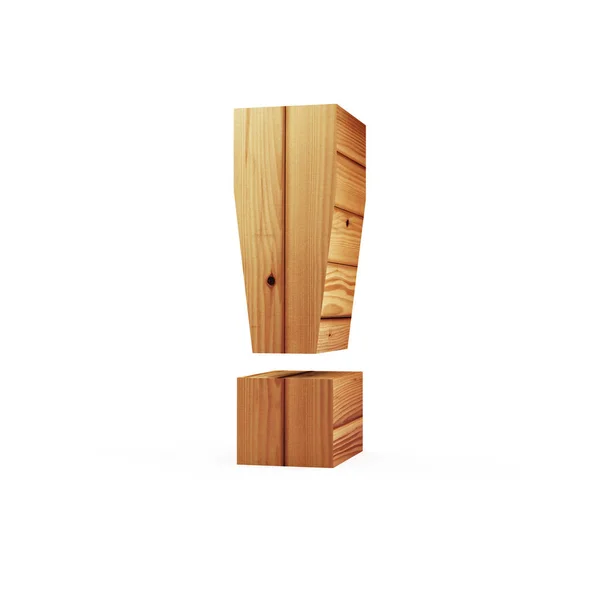 木製の感嘆符 — ストック写真