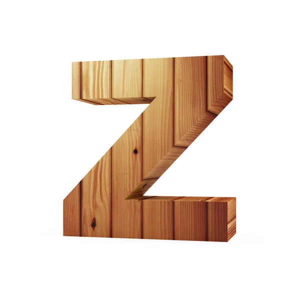 Wooden letter Z of the alphabet — Stock Photo, Image