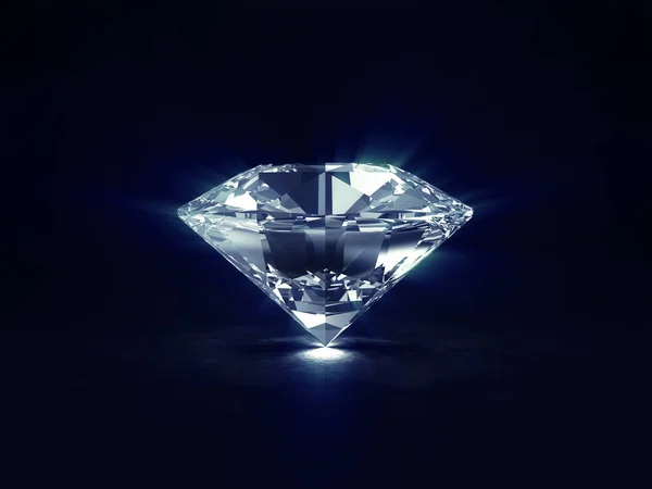 Diamond on black background — Stock Photo, Image