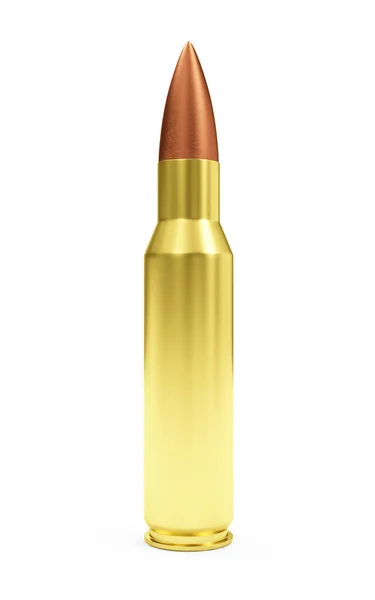Golden bullet on white background — Stock Photo, Image