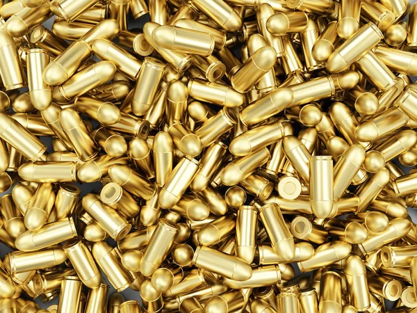 Set of golden bullets — Stock Photo, Image