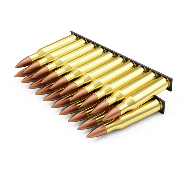 Set of golden bullets — Stock Photo, Image