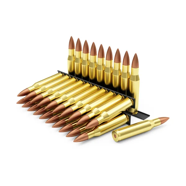 Set of golden bullets — Stock Photo, Image
