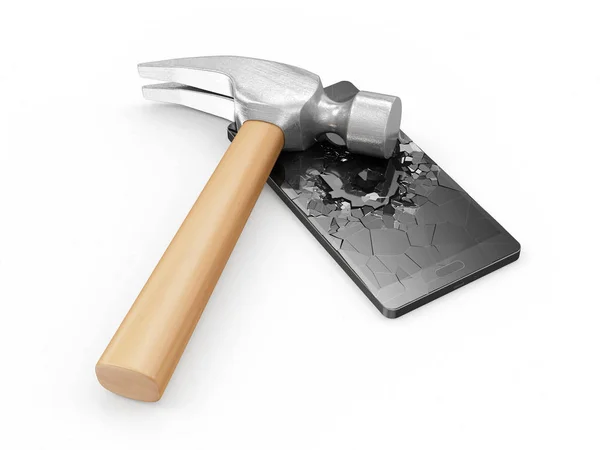 Claw Hammer Broking  screen — Stock Photo, Image