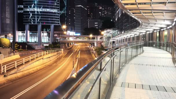 4 k Timelapse Street korku w nocy. — Wideo stockowe