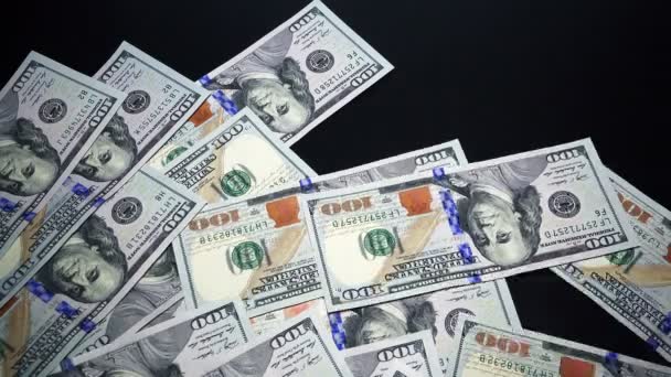 Montão de notas de dólar . — Vídeo de Stock