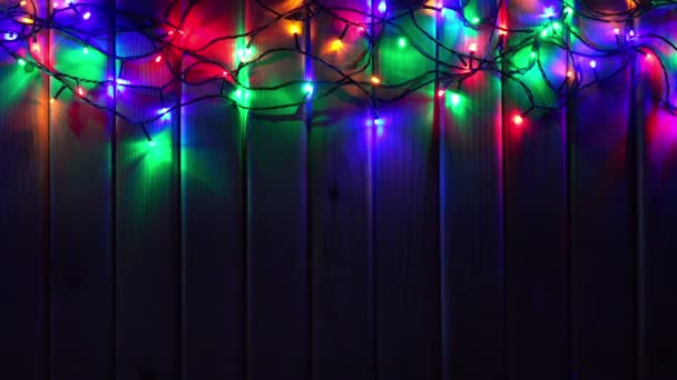 LED bunte Weihnachtsbeleuchtung — Stockvideo