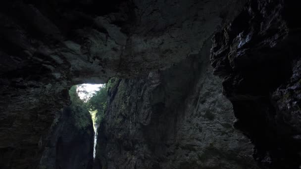 Indoor Waterfall Cave Stock Video C Ras Slava 150984970